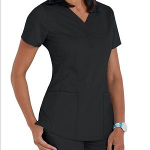 Healing Hands Black Scrub Top